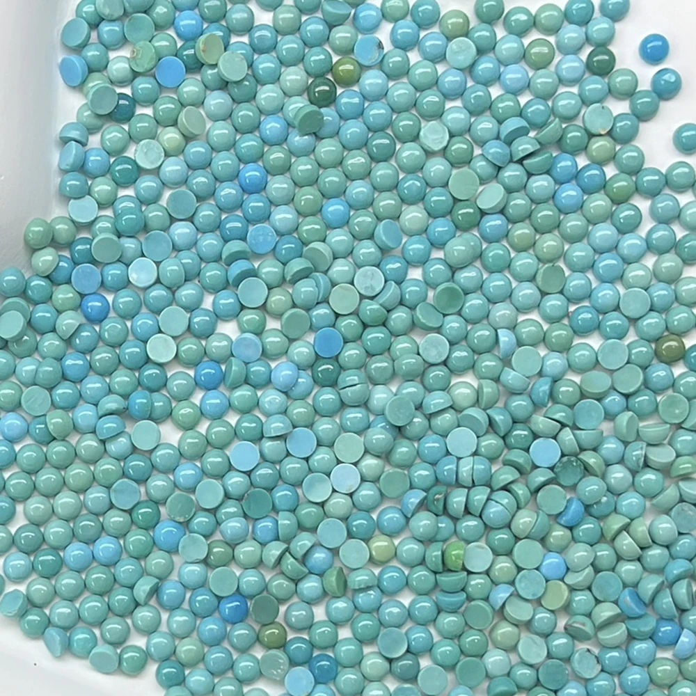 

20 шт., высокое качество, 3 мм, круглый кабошон, свободный бирюзовый камень, драгоценный камень