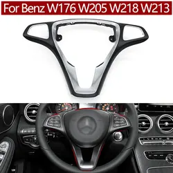 Car Chrome Steering Wheel Cover Trim Panel Replacement For Mercedes Benz A B C E CLS CLA Class W176 W246 W205 W117 W218 W213