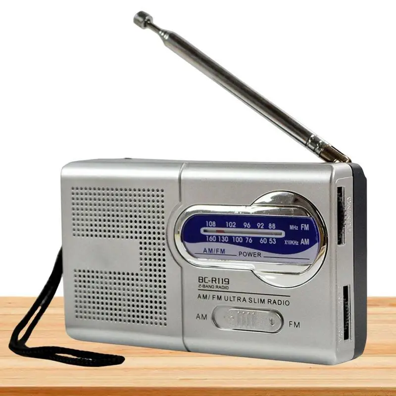 BC-R119 Radio AM FM Battery Operated Portable Radio Best Reception Longest Lasting For Emergency Running Walking Home