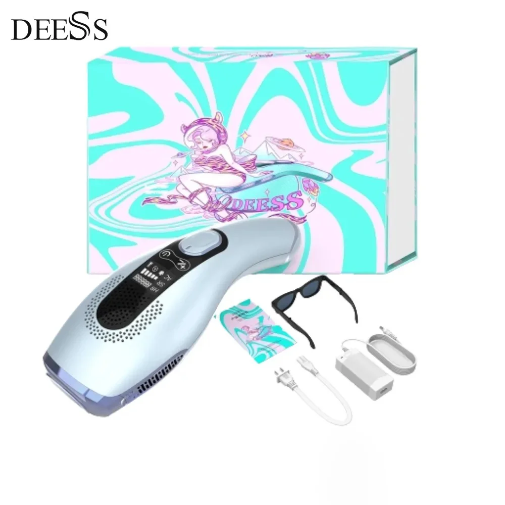 

DEESS GP592 IPL Sapphire Hair Removal Device 2-In-1 Infinite Flash For Face, Body And Bikini Cold Painless Laser Hair Removal