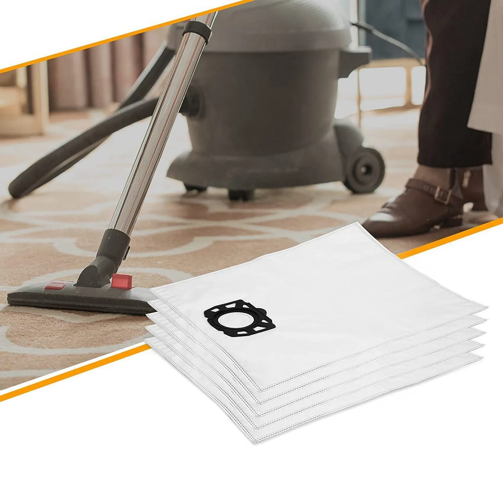 ケルヒャー掃除機の交換用フィルターバッグ,ほこり保護,フリース,wd4,wd5,wd6,mv4,mv5,mv6,12パック