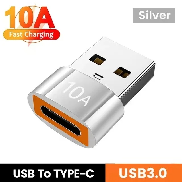 USB zu Typ-C Adapter 10A OTG USB 3.0 Typ C Stecker zu USB Buchse Konverter Schnelle Lade Datenübertragung für MacBook iPhone Samsung