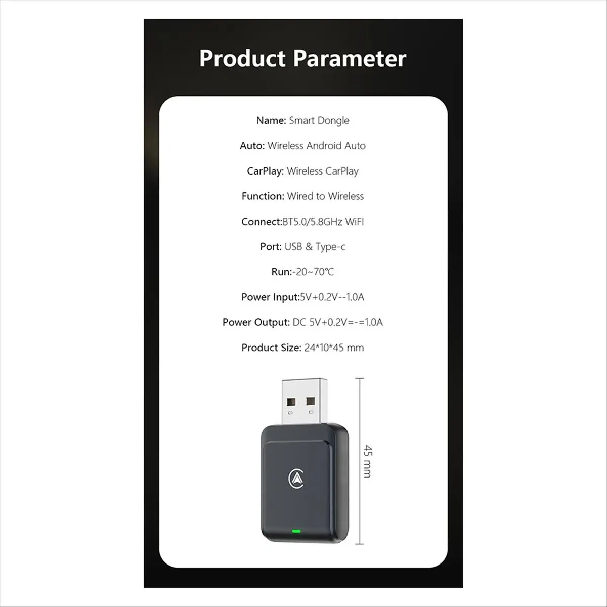 【THANKSGIVING DAY】 Car Smart Box Portable Android Auto Carplay Module 2in1 Wireless Carplay Box