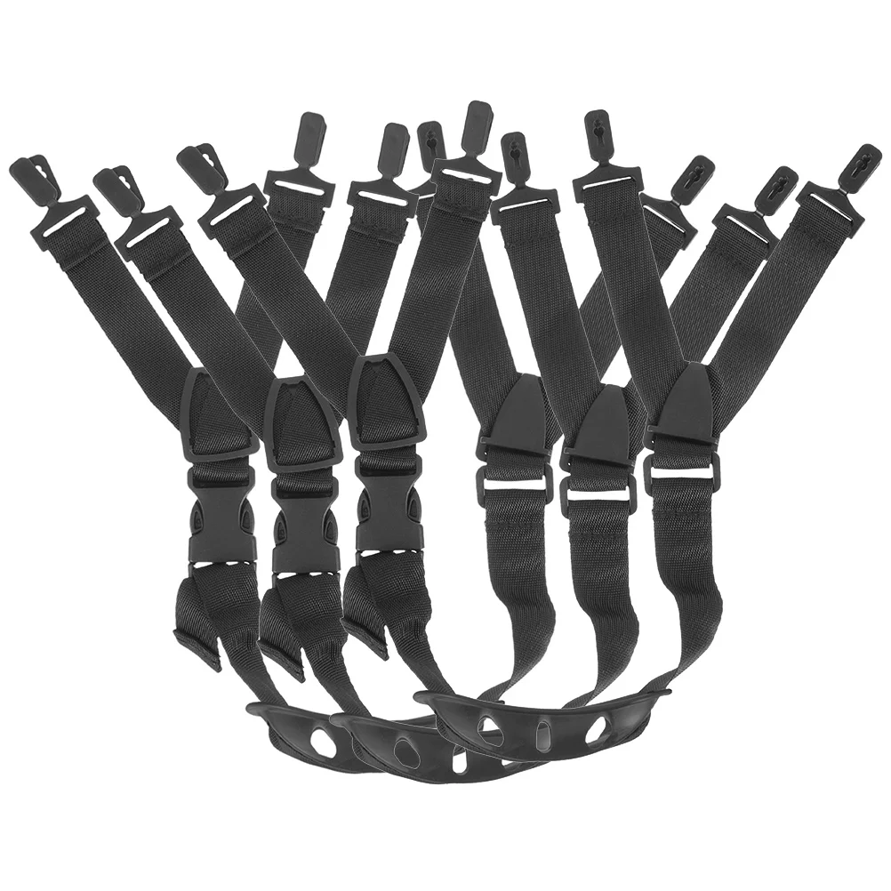 Correas de seguridad para la barbilla, bandas universales ajustables para casco duro, durabilidad de plástico de repuesto tipo Y negro, 3 uds.