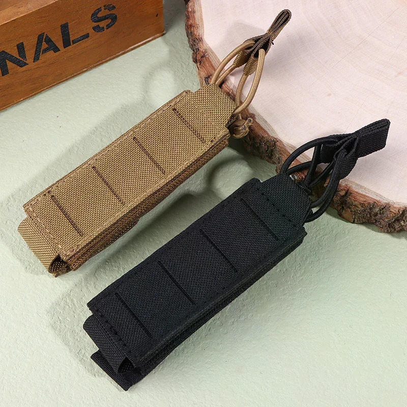 Nylon 9mm Pouch Laser Cut LightWeight Single Bag Edc Pouches Flashlight Bag Backpack Vest Hunting Accessories