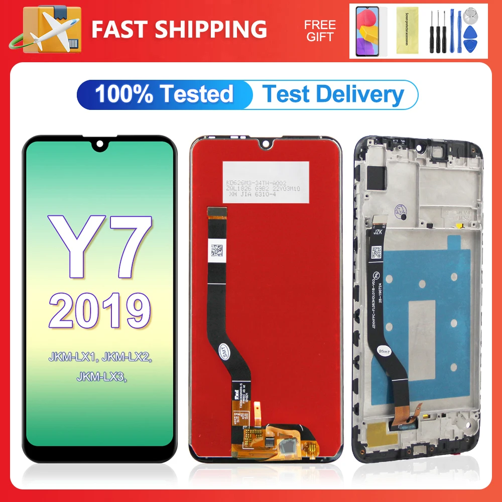 For HUAWEI Y7 2019 6.26\'\'For Y7 Prime 2019 DUB-LX1 DUB-LX3 LCD Display Touch Screen Digitizer Assembly Replacement