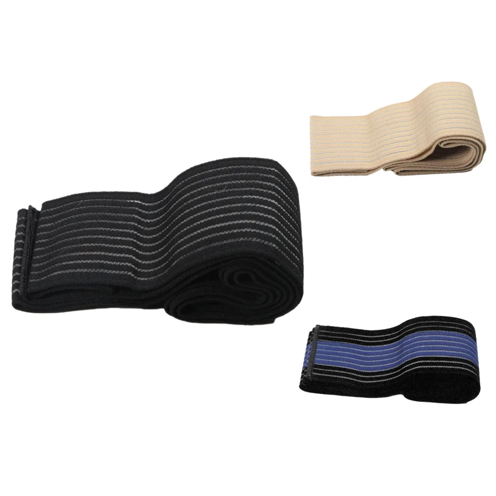 Genouillère élastique Extra longue, 1 pièce, attelle de Compression, Support pour ligaments des jambes, stabilisation du Squat, basket-ball, course à pied