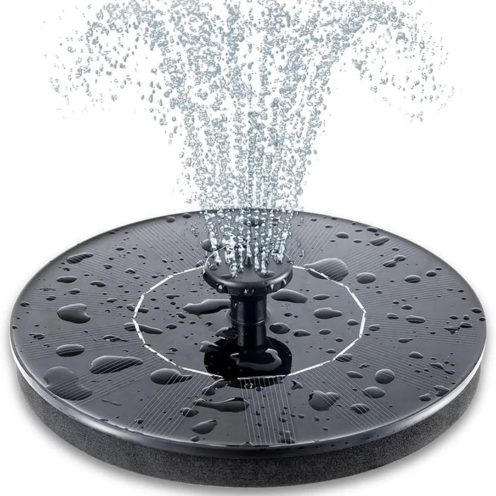 Solar Bird Bath Fountain Pump with 6 Nozzles Independent Floating Upgrade Solar Fountain for Garden Pond Pool