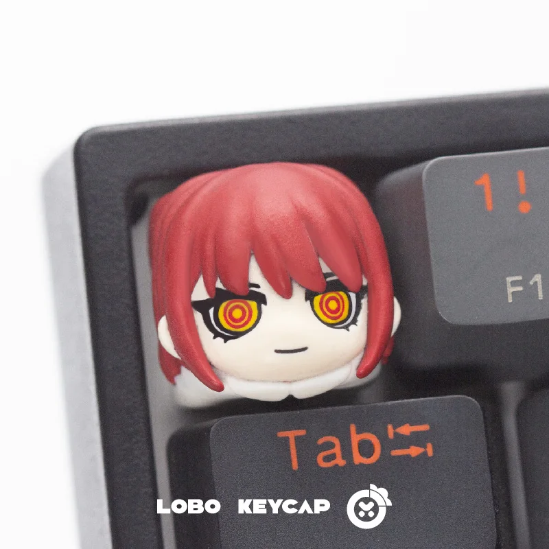 Chainsaw Man Makima Keycap Otaku Anime Character Merchandise Kawaii Oem R4 Esc Replacement Mechanical Keyboard Accessory Keycap