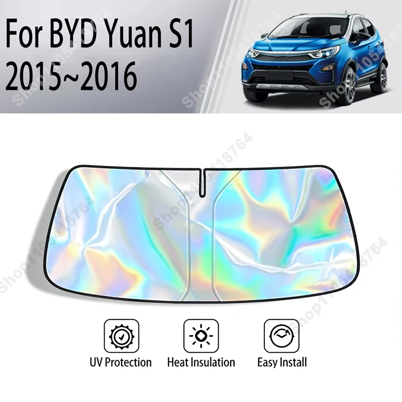 UV Reflective Heat Protection Foldable Front Windshield Sunshade For BYD Yuan S1 2015-2016 Custom Car Interior Accessories