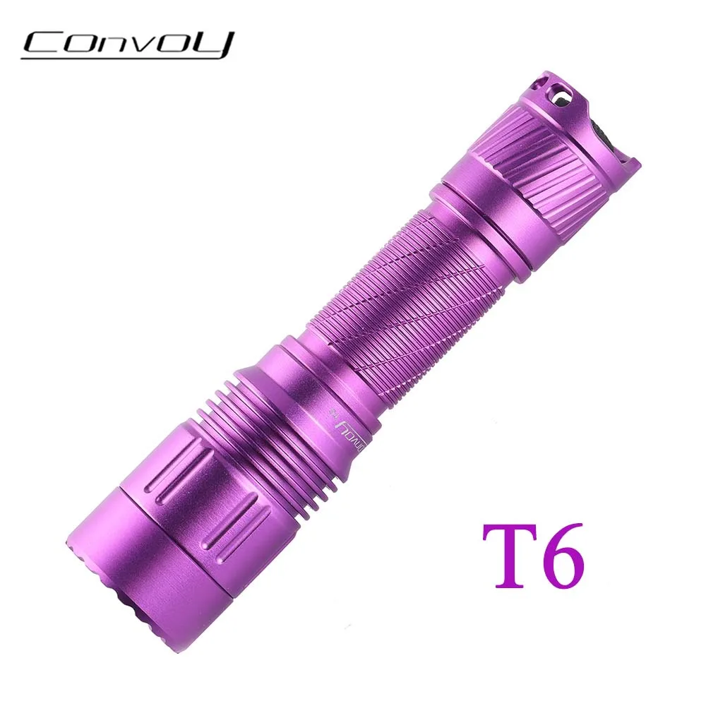 Convoy T6 Purple AA 14500 Flashlight LED Torch Portable EDC Pocket Flashlight for Camping Hiking Emergency Work Light