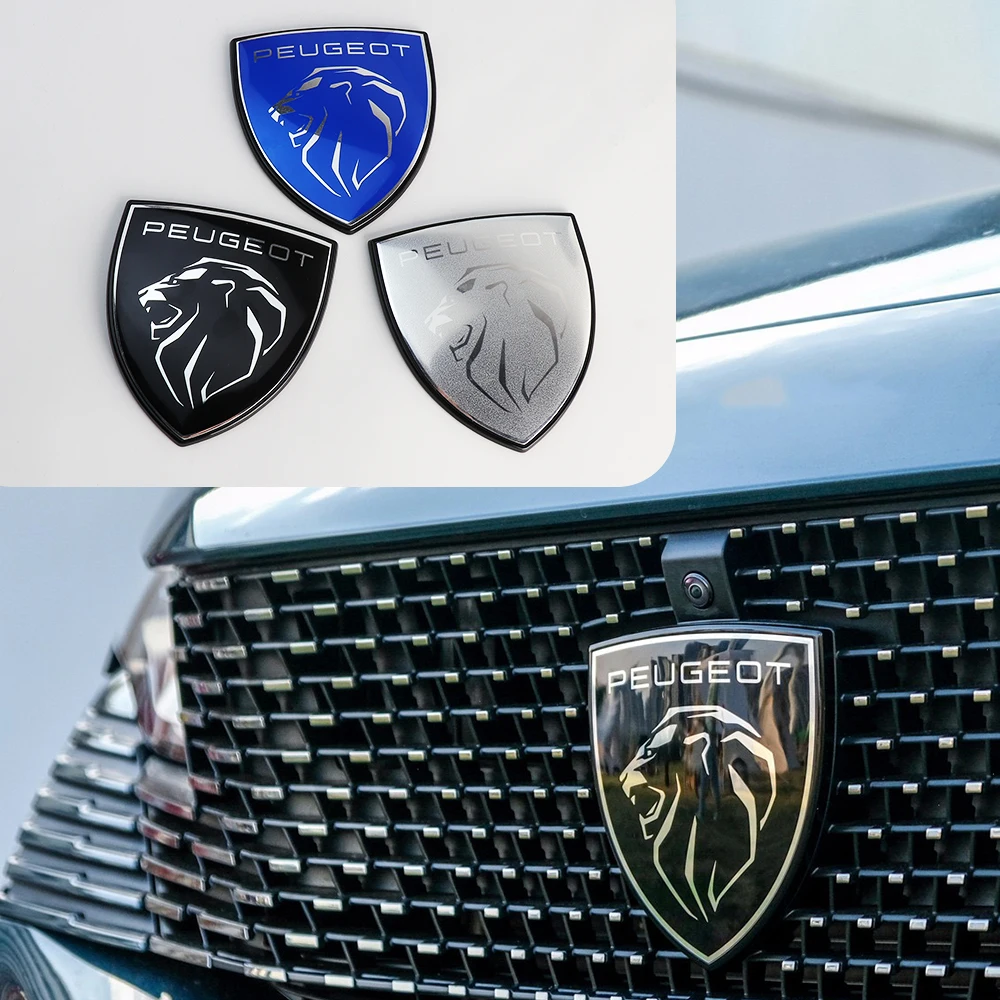 Emblema del capó delantero del coche, insignia del maletero, pegatina con logotipo de la parrilla delantera para Peugeot 206 3008 308 307 106 407 208 207 107 2008 508 SW 408 5008