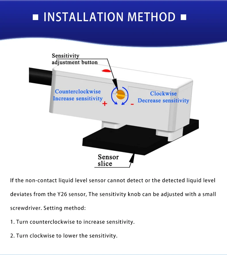 XKC-Y26 Non-Contact Liquid Level Switch Externally Attached Pipeline Water Level Sensor Liquid Sensor Water Level Detector