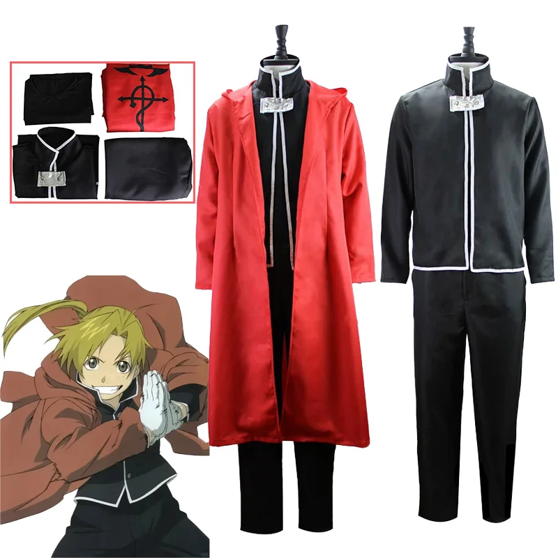 Fullmetal Alchemist: مجموعة Brotherhood Edward Elric 2025 الربيعية |   عباءة خندق الزنجفر ونسخة طبق الأصل لذراع السيارات |   أنيمي Exp