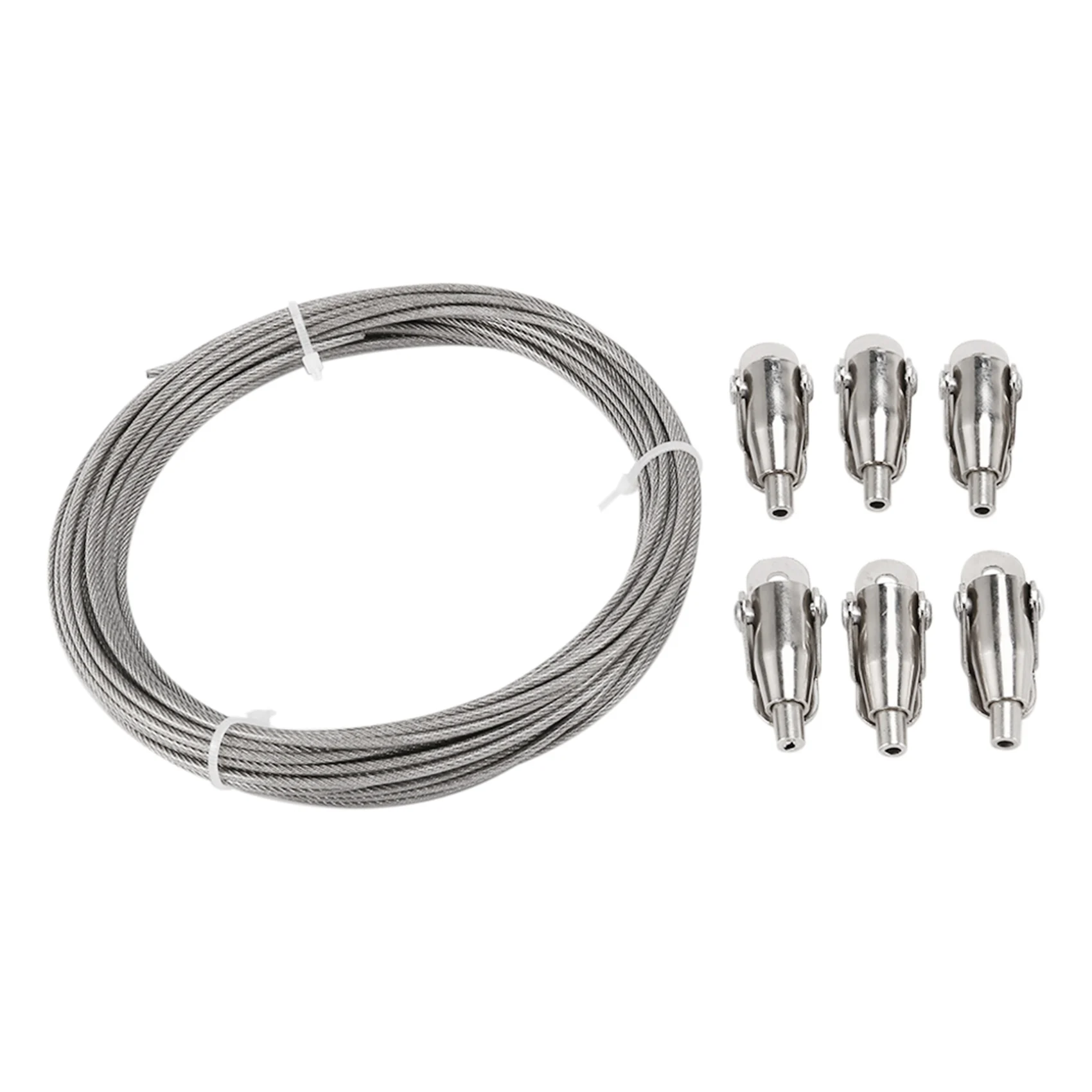 [Y39A]10M Stainless Steel Wire Rope PVC Coated Steel Cable Adjustable Curtain Rope Lamp Suspension Picture Wire for Hanging - view 5
