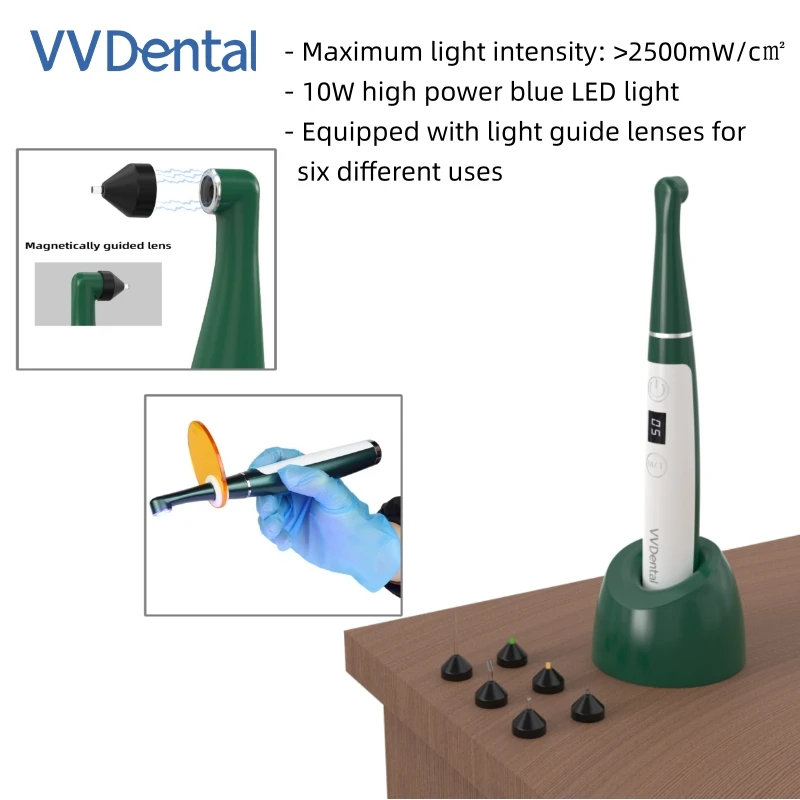 vv-dental-resin-filling-wireless-curing-light-led-display-with-6-lens-1-second-curing-teeth-whitening-2500mw-c㎡-dental-clinic