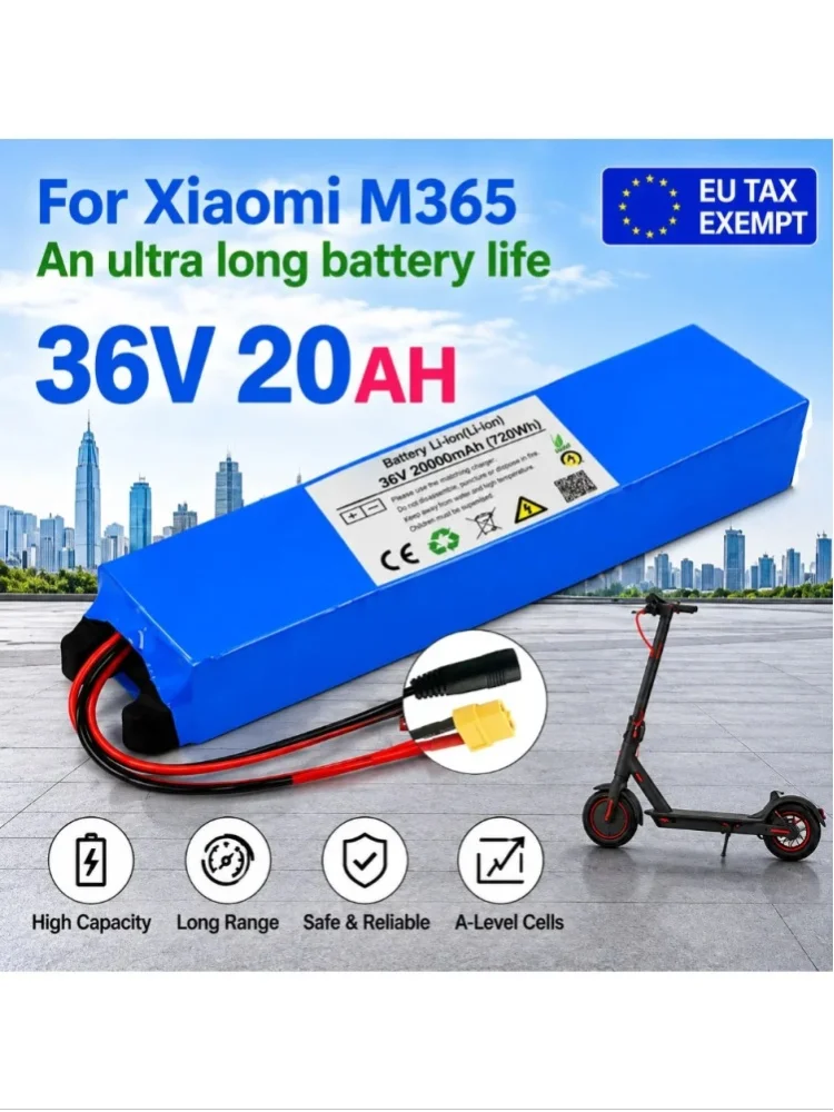 Polen Lokales Lager Schneller Versand｜100000mAh 18650 10S3P 36V Lithium-Akkupack, 2026 Upgrade-Ersatzakku für M365 Elektroroller