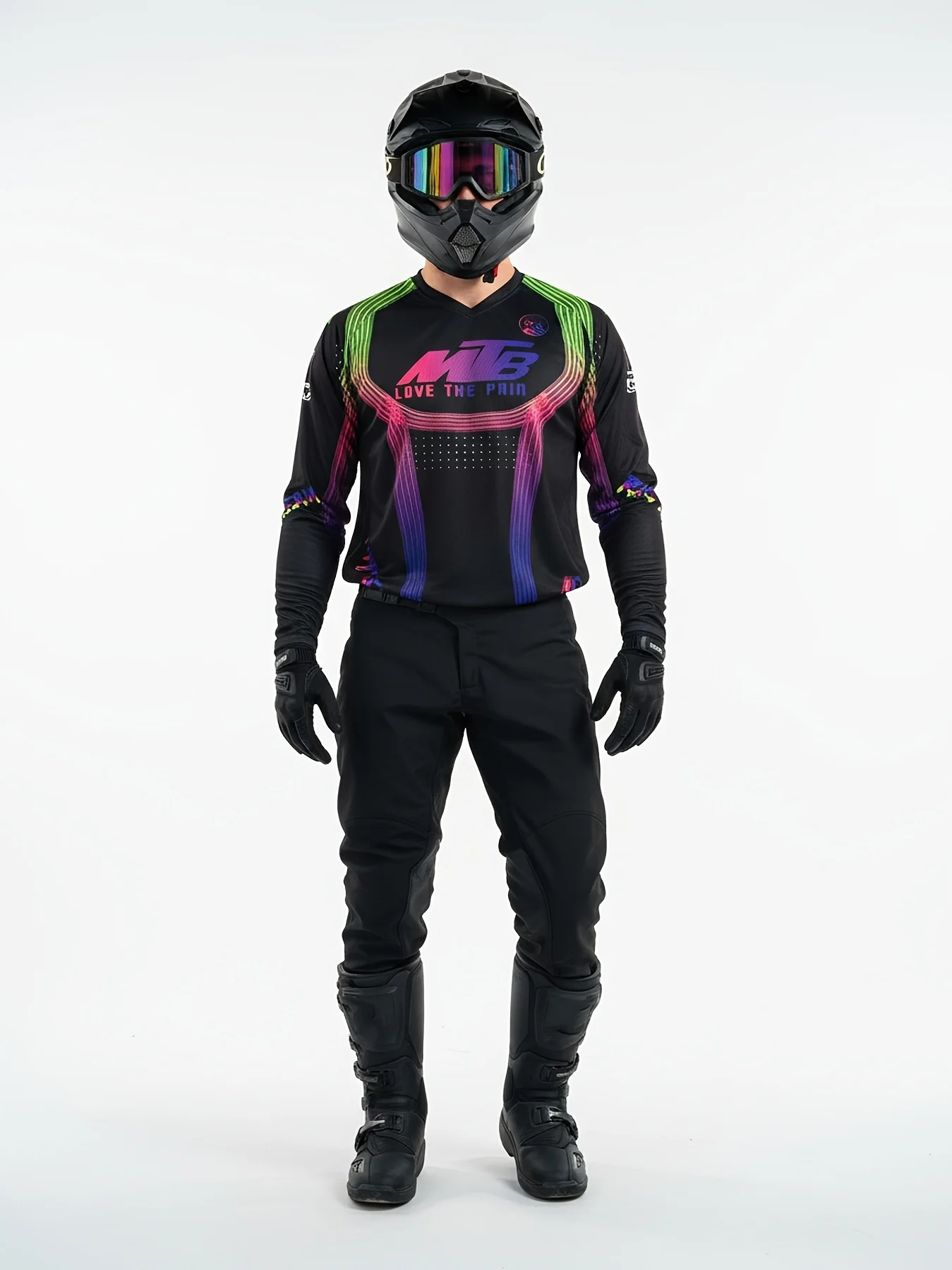 Men's Moto Long-sleeve Cycling Jersey—breathable, Comfortable, and Printed—ideal for Outdoor Sports and Cycling Enthusiasts.