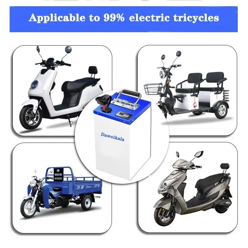 72V 60V 48V Lithium Battery Super Large Capacity for Electric Scooter Tricycle, 200km Long Endurance