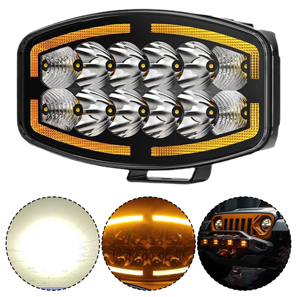 

10 Inch Led Fog/Driving Lights Spotlight Truck 24V Led Spot Light Headlamp Led 4x4 White Amber Trailer Luces Para Camiones