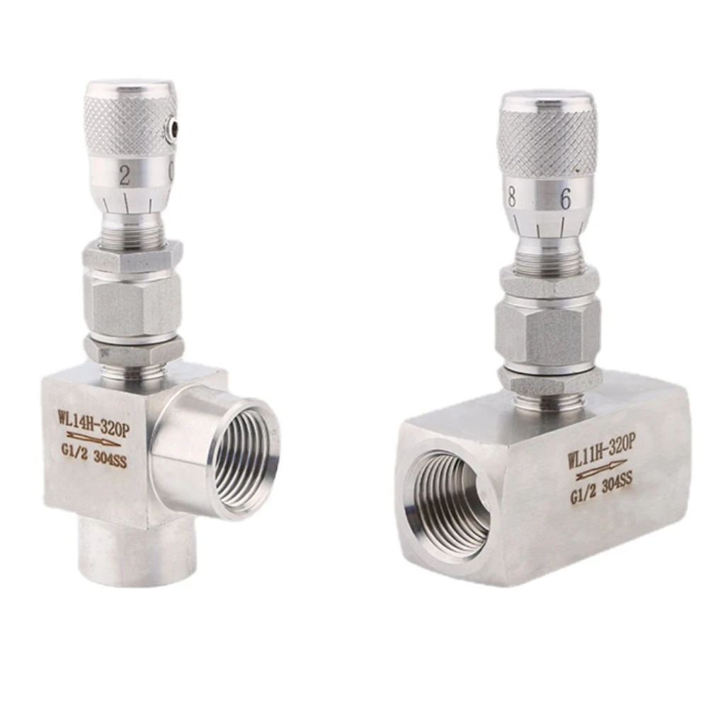 

1/8" 1/4" 3/8" 1/2" BSP NPT Female Straight Right-Angle 304 316 Stainless Steel Flow Micro Rregulating Metering Needle Valve