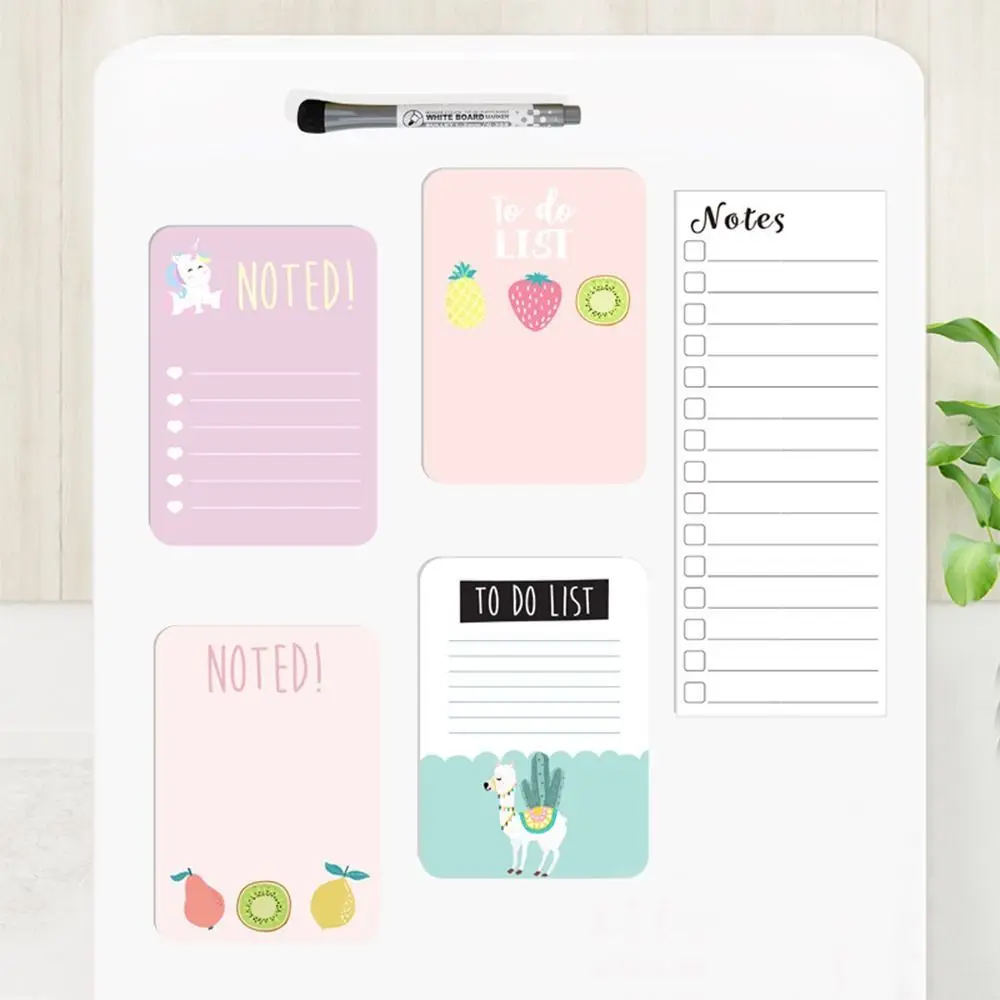 Simple Week perencana Memo Sticker Magnetic rencana Notepad daftar belanja magnetik kulkas stiker Whiteboard untuk melakukan daftar jadwal