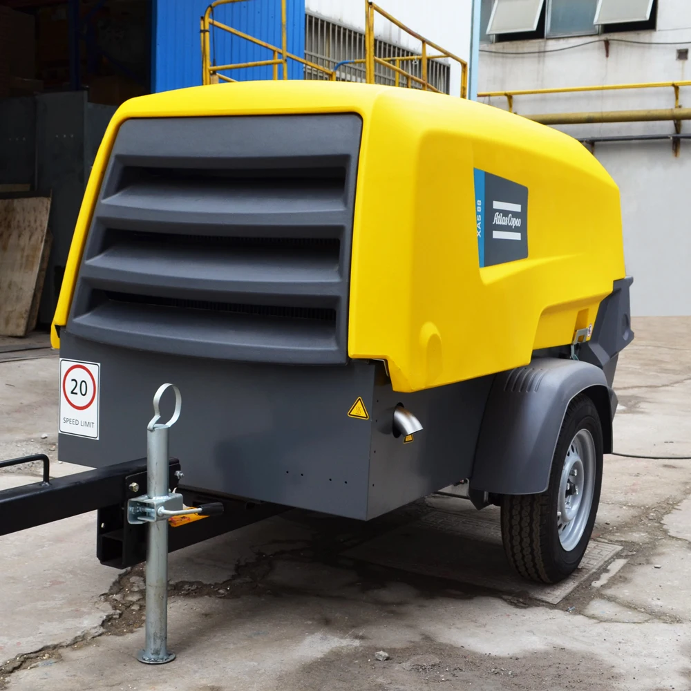 Original Atlas Copco XAS88 XATS350 XRHS650 Portable Screw Industrial Air Compressor For Construction Work Use