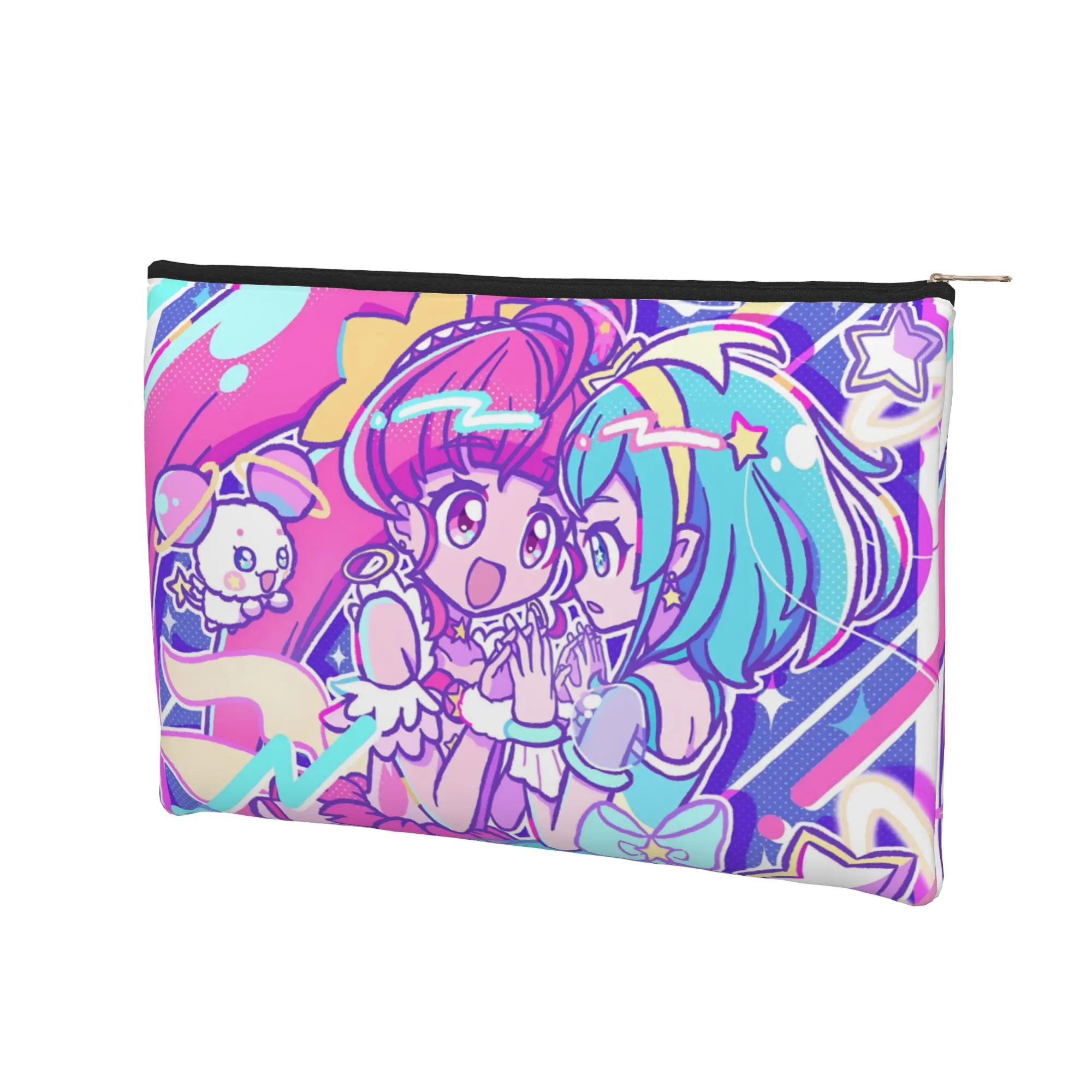 its bag Lightweight Cute pouch Pretty Cure Makeup Bag Anime Princess Toiletry Bag with Zipper Wash Bag