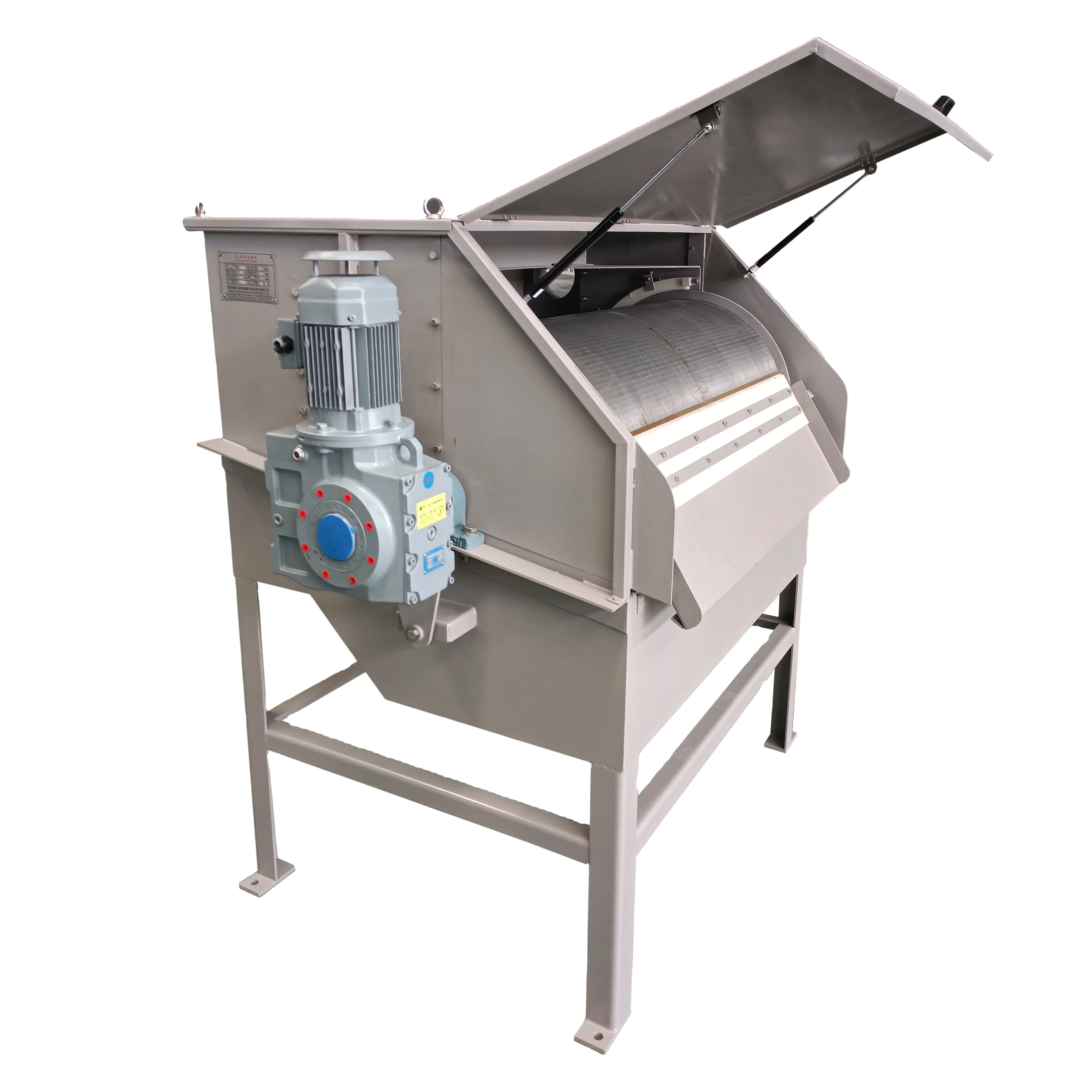 Rotary Drum Screen Trommel Screen Water Treatment Plant PLC Pump Motor Gearbox SS304 Material CE Certified Low Consumption