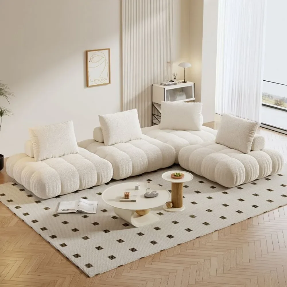 Cloud tofu block sofa art francuski kremowy rozmiar apartament kreatywna ruchoma modułowa sofa modułowa