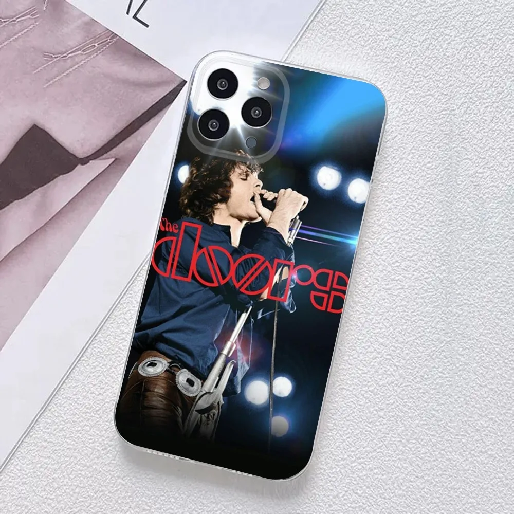 The Doors Jim Morrison Phone Case For iPhone 11,12,Mini,13,14,15,Pro,XS,Max,X 8,7,6s,Plus,5,SE,XR Transparent Shell