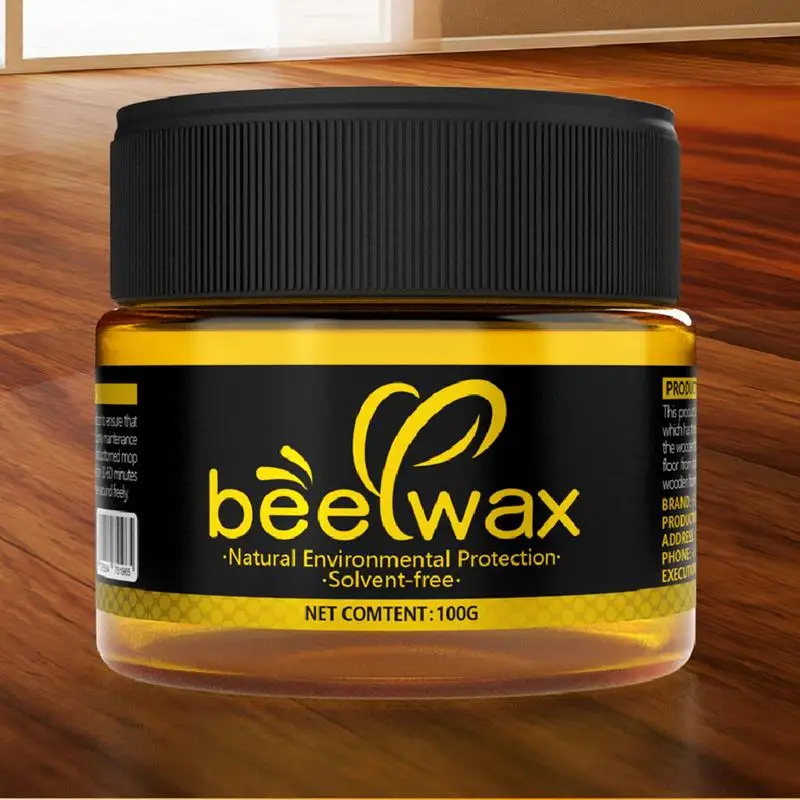 Wood Seasoning Beewax Furniture Polishing Beeswax 100g Beewax Wooden Floor Cleaning Maintenance Polished Brighten Care Wax