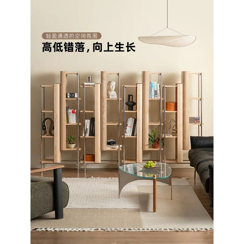 

Modern Simple Bookshelf Home Floor Shelf Multifunctional Vertical Corner Wall Invisible