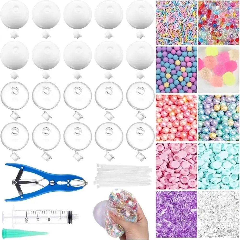 1-セットクリエイティブ耐引裂性-diy-クラフト用品-tpr-クリア詰め替え可能なボールシェル詰め替え可能なクリア空のボールスキン-diy-クラフト