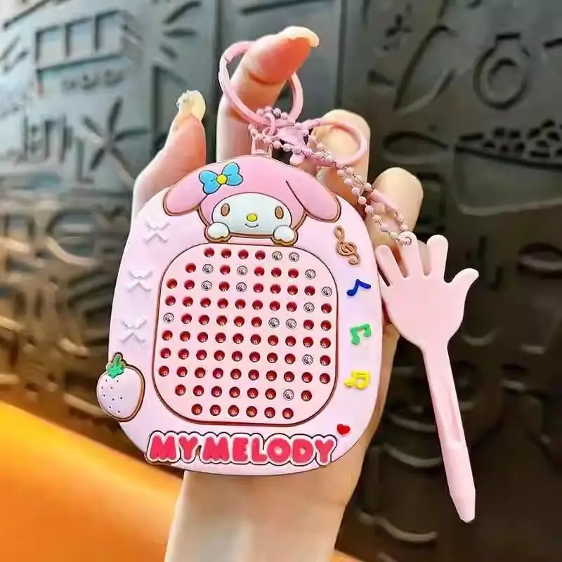 Miniso unzipped magnetic steel ball drawing board key buckle bead maze double-sided playable school bag pendant children's gift