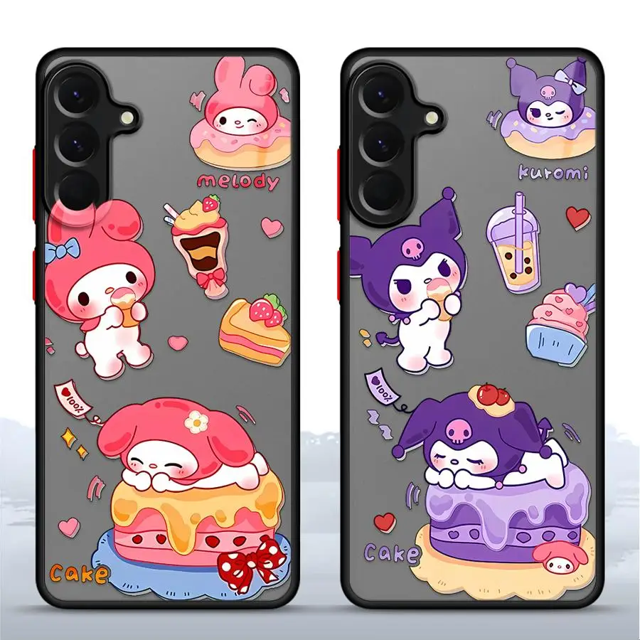 Sanrio Donut funda trasera de teléfono para Samsung Galaxy Note 20 Ultra 10+ 9 8 A13 A06 A30 A05 A15 A16 A12 A14 A70 A50