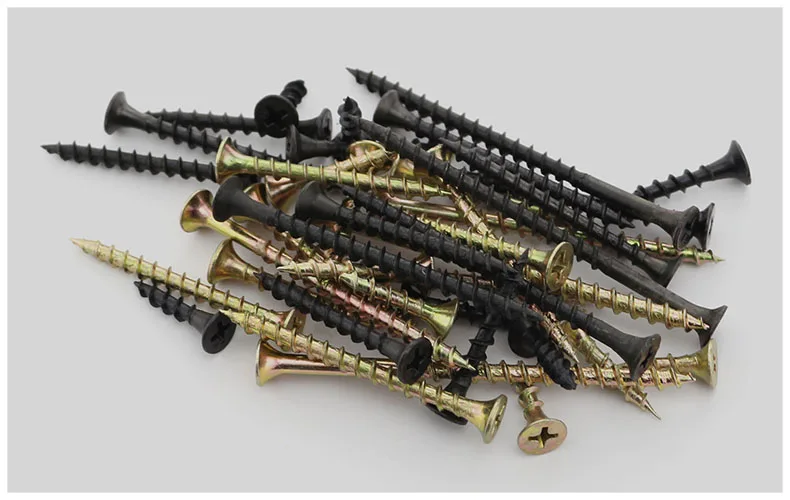 M4 self-tapping screw cross countersunk head carbon steel self-tapping black zinc color zinc tip drywall screw phillips screw
