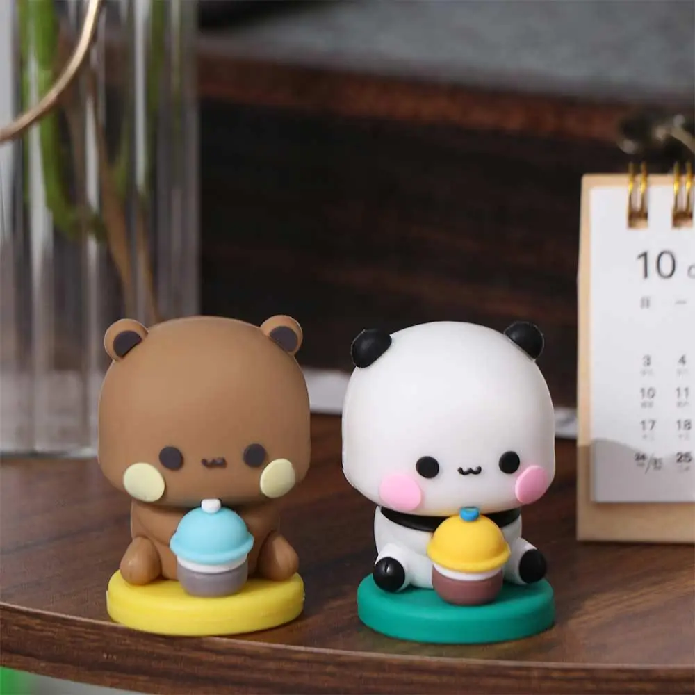 Anime Figure Bubu Dudu Panda Bear Figure Panda Bear Bubu Figurine Model Doll Cartoon Collectible Bear Toy Figurines