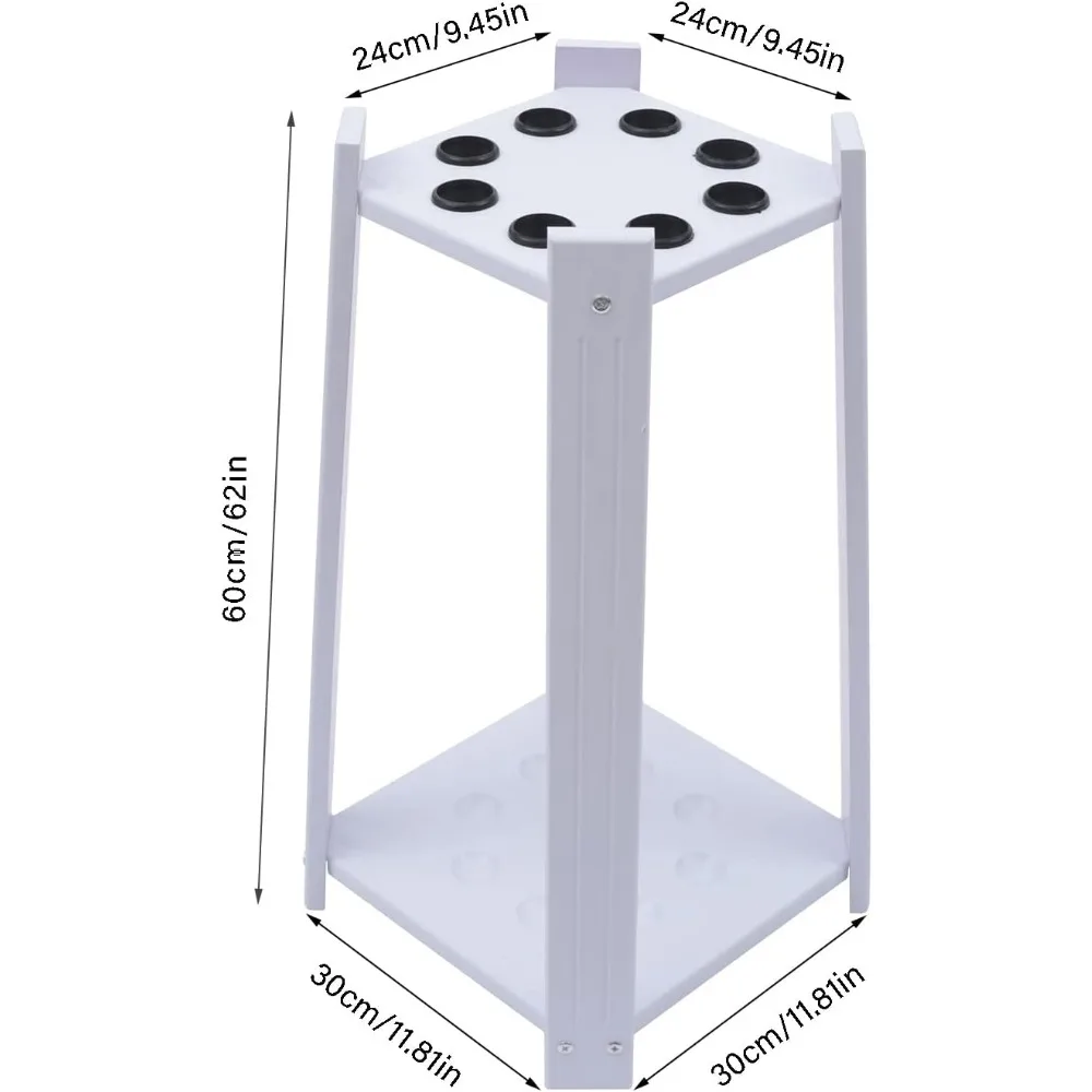 Estante para tacos de billar de 8 agujeros, soporte multifuncional de madera para palos de billar, soporte para tacos para caña de pescar, palos de Golf