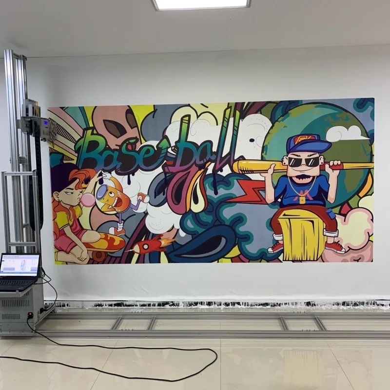 3D wall painting machine, fully automatic, fully intelligent, 3D three-dimensional inkjet printer, wall printer full