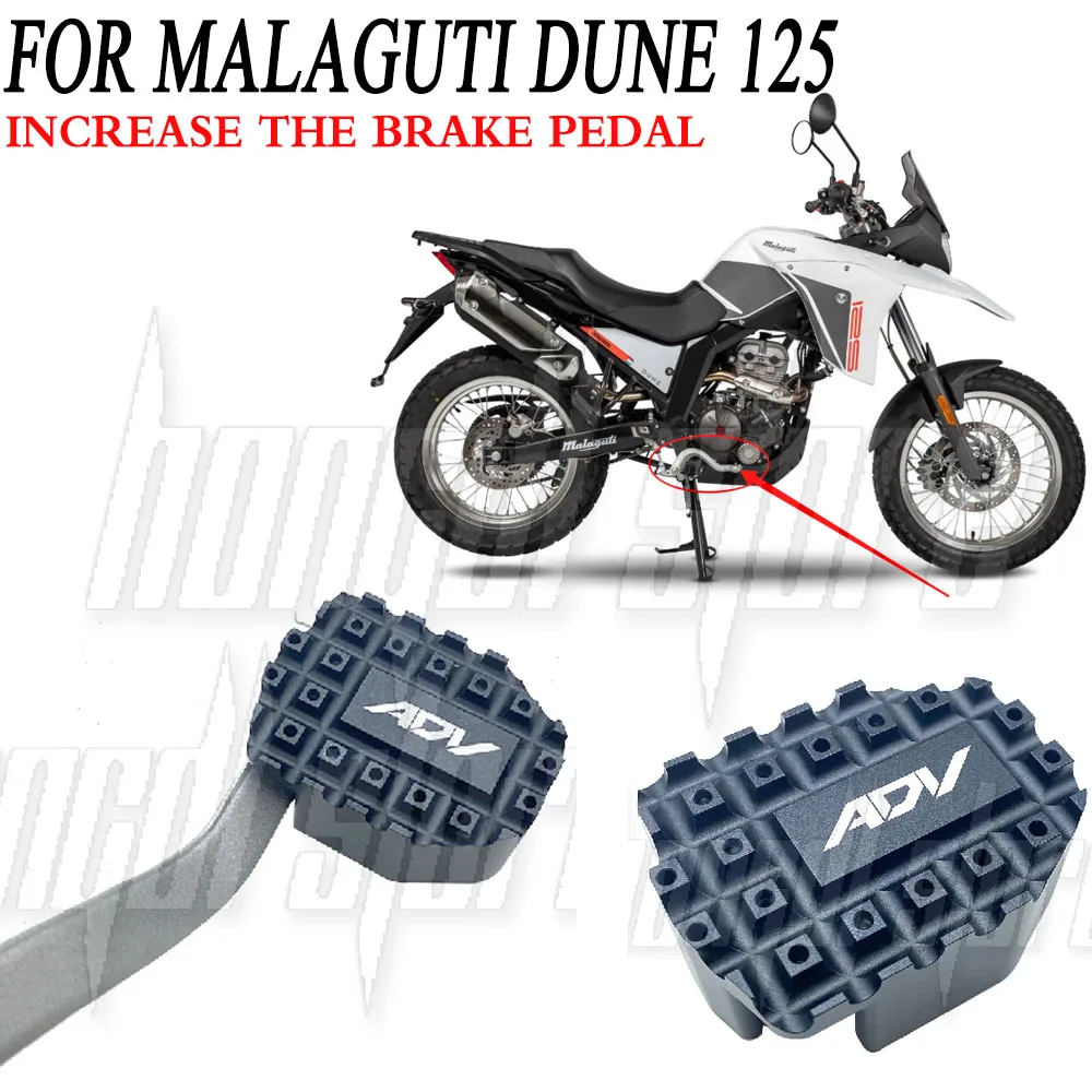 

New For Malaguti Dune 125 Dune125 Enlarge The Brake Pedal Rear Foot Brake Add Pads Anti Skid Modification Accessories