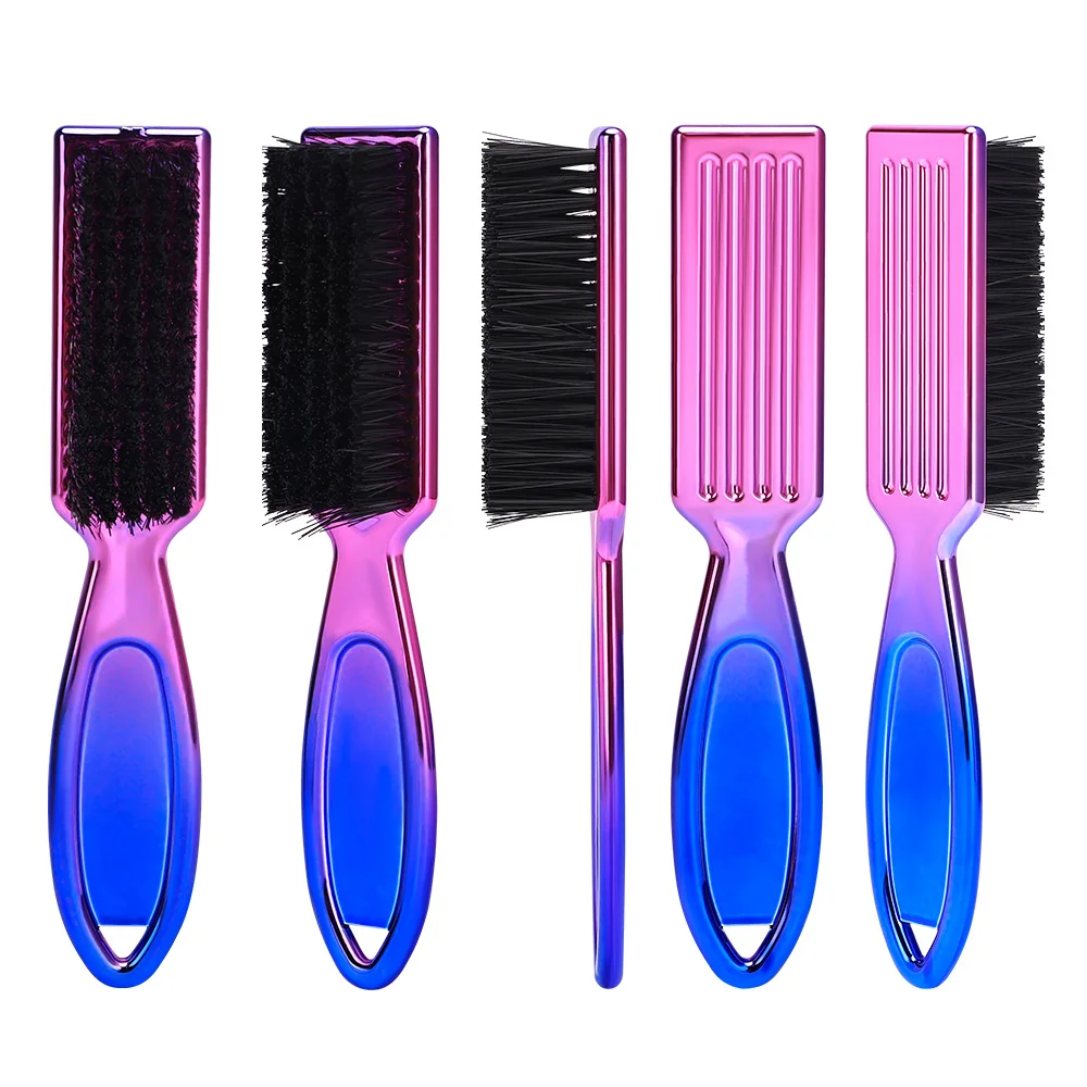 Professionelle Haarreinigungsbürste mit Farbverlauf und Griff – ideal für die Herrenhaar- und Bartpflege sowie zum Aufräumen von Haarschneidemaschinen