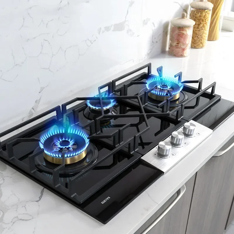 

GEYI G733 Stove Three-eye Burner Household Platform Natural LPG газовая плита Estufas De Para Casa Gas Cooker