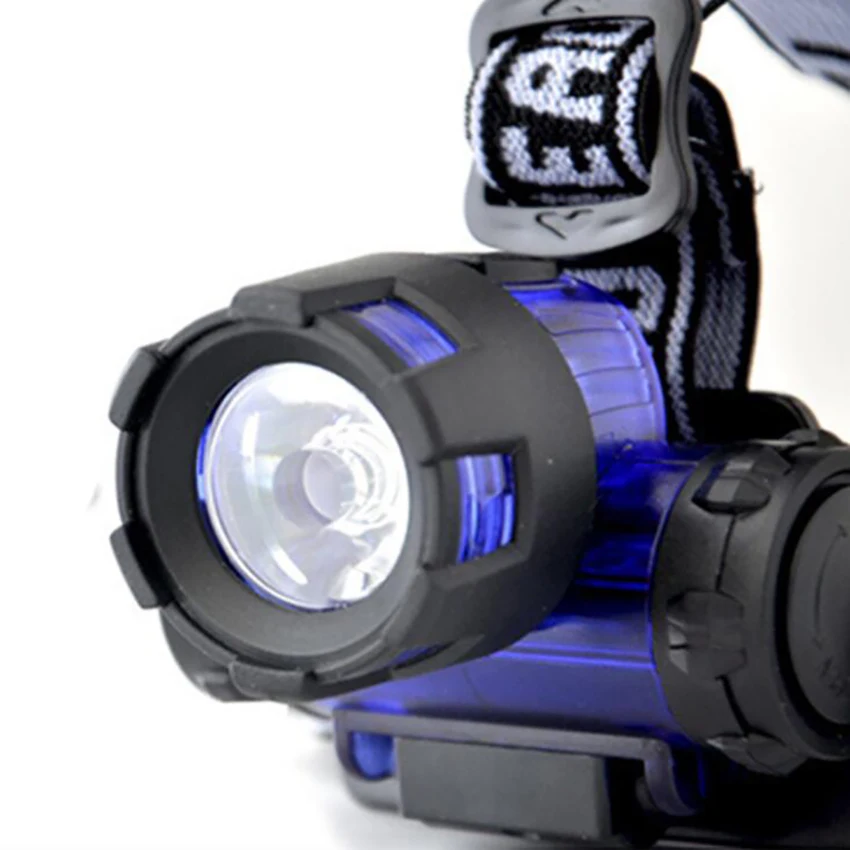 High-Powered LED Headlamp Flashlights 3W 160LM Plastic Up Down Headlight for Camping, Running, Emergency Light