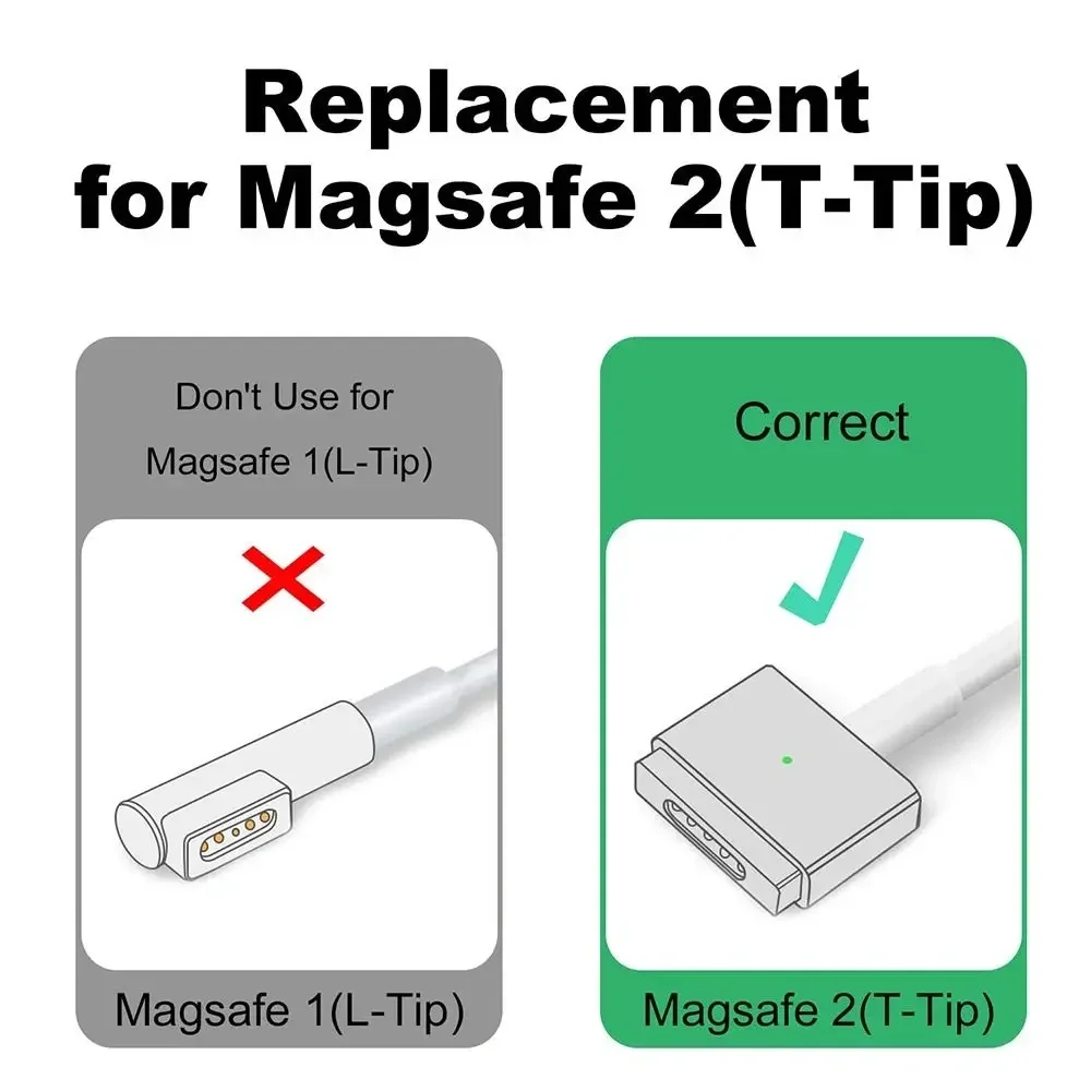 USB-C do Magsafe 2 T-Head Magnetic Type-C Adapter Connector Laptop PD Fast Charging Plug Converter Connector For MacBook Air/Pro — zdjęcie 6