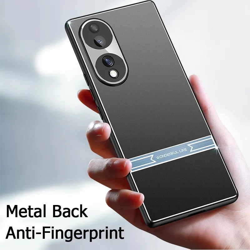 Matte Metal Back Soft TPU Case For Honor 70 60 50 Pro SE Full Cover Anti-Fingerprint Camera Lens Film Protector Shell Funda