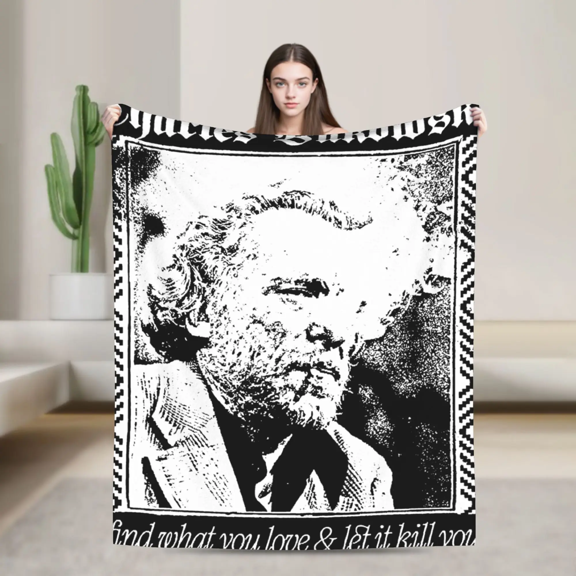 Charles Bukowski Famous Poet Writer Blankets Quality Warm Soft  Bedding Throws Spring Child Living Room Novelty Bedspread
