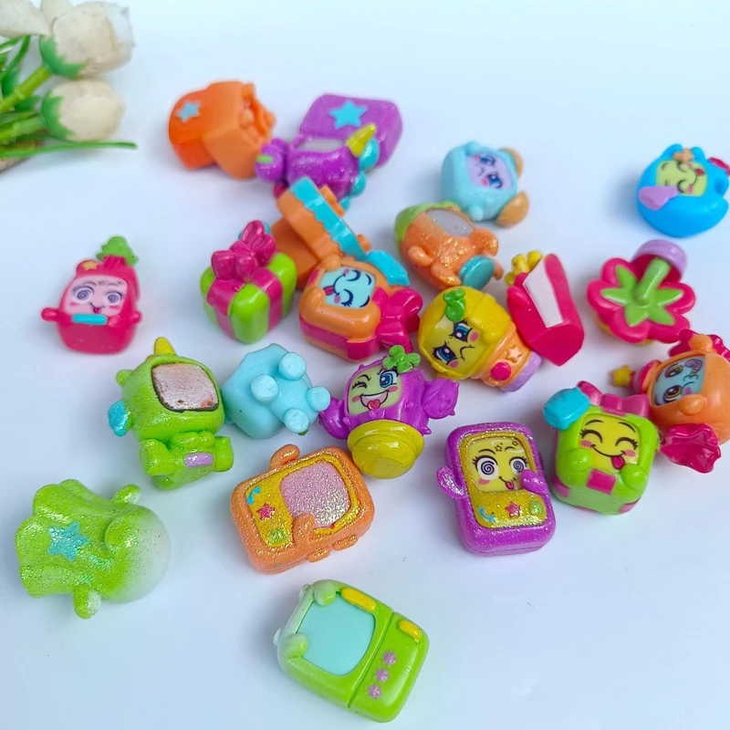 

9-80Pcs Original Surprise Mini Kawaii Cute Facial Figure Rainbow Color Little Gadget Limit Collect Model Toy Gift For Kid Child
