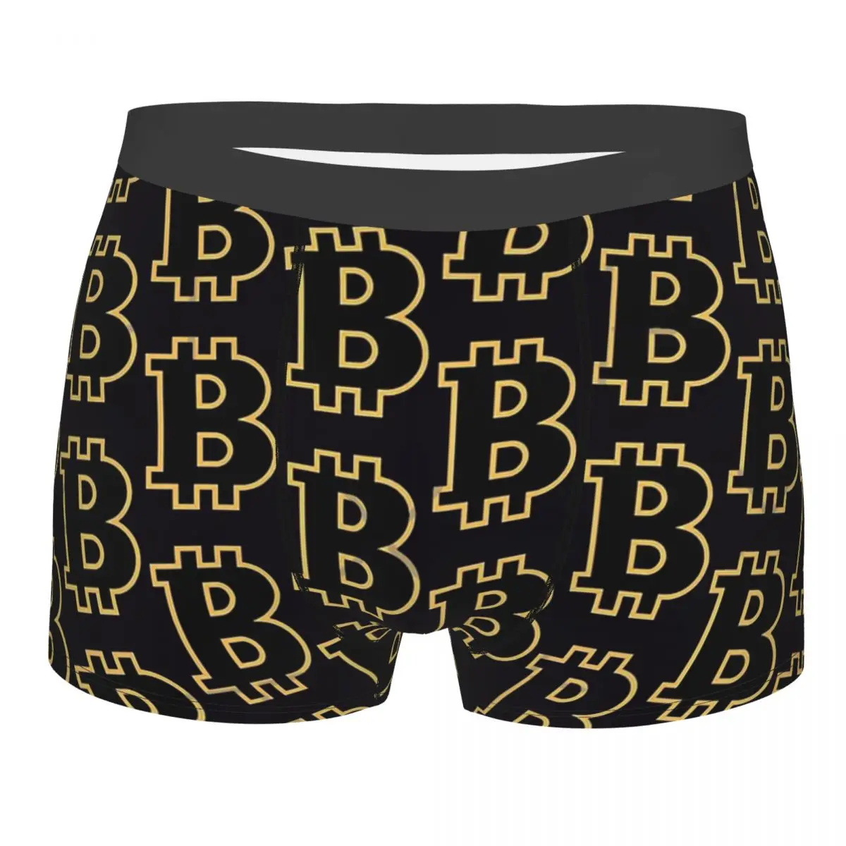 

B Bitcoin Virtual Currency Underpants Homme Panties Man Underwear Ventilate Shorts Boxer Briefs