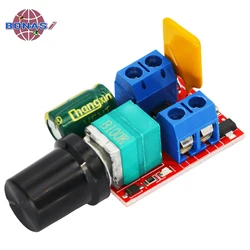 Mini DC-DC Motor 5A PWM Max 90W Speed Controller Module 3V 6V 12V 24V 35VDC Speed Regulator Adjustable Control Switch LED Dimmer